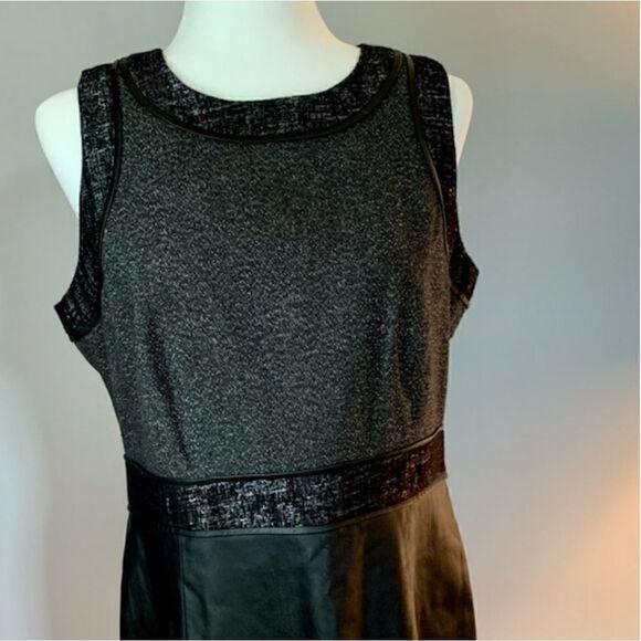 Michael Kors Mixed Media Leather Dress, Size 10 - Picture 1 of 5